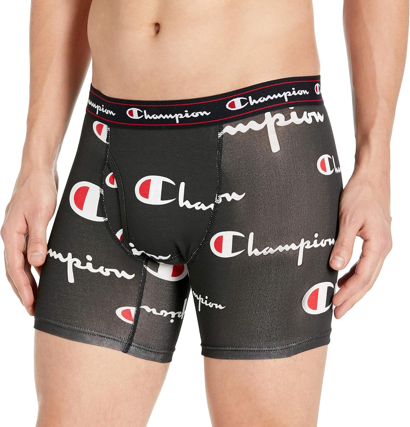 Champion Men's Champion Script Printed Boxer Brief Boxer Briefs Buy