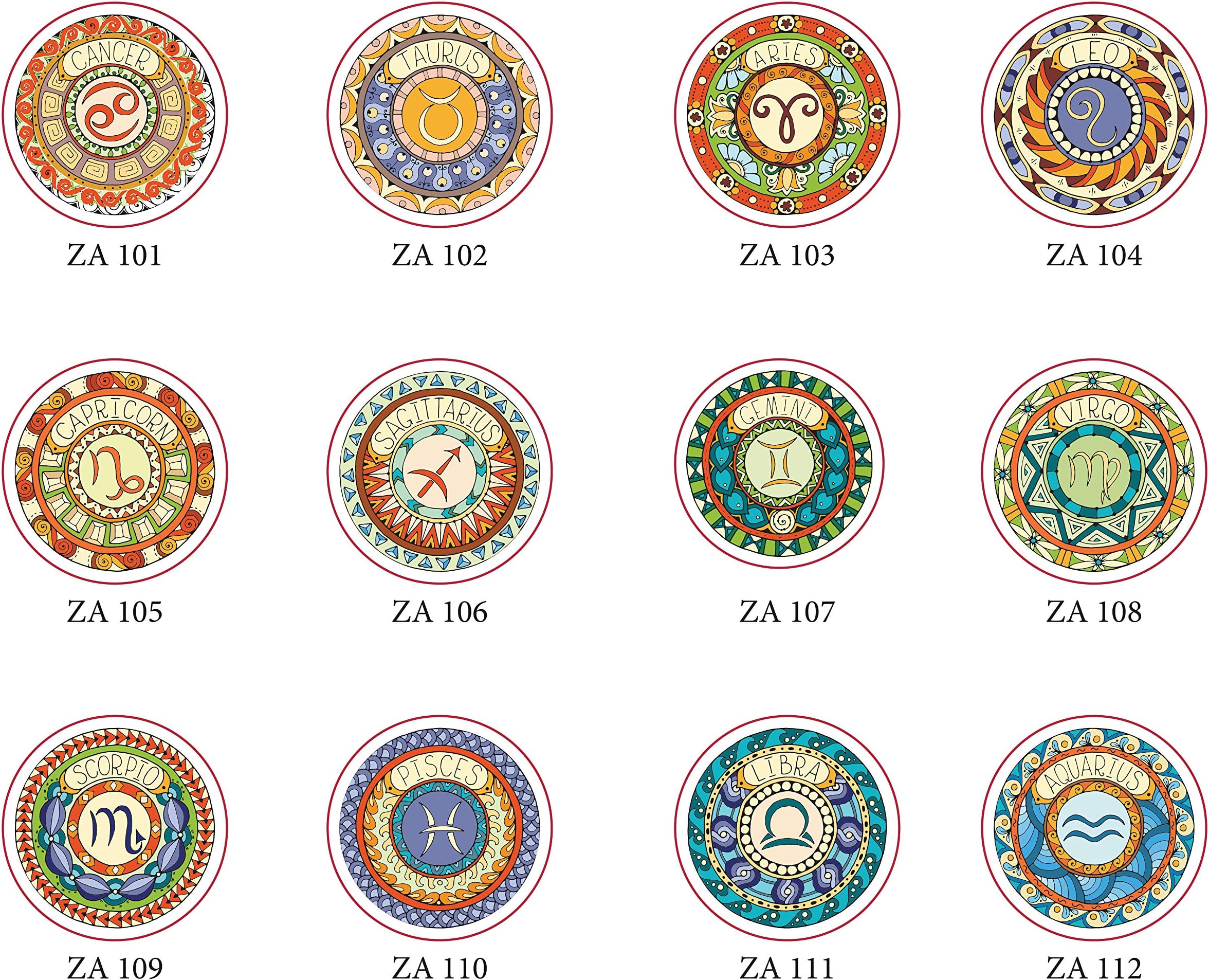 REAL ART | Block Decor | Wall Hanging Plate 7" | 12 Pcs | Fine Bone China | Gift Packing
