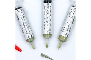 TechDiamondTools Kit of 3 Diamond Lapping Paste Polishing Compound 500 800 1200 Grit Lapidary Paste for Rock Glass Metal Jewelry Resin Marble with 25% of Diamond Powder USA Made