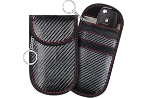 CZXNBI Faraday Key Fob Protector - Faraday Bags Key Fob Protector Signal Blocker, Anti-Hacking RFID Key Faraday Cage, Faraday Pouch Antitheft Car Security Products (2 Pack)