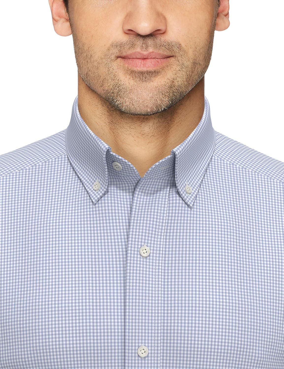  Brand - BUTTONED DOWN Men's Tailored Fit Gingham Dress Shirt, Supima Cotton Non-Iron: Clothing