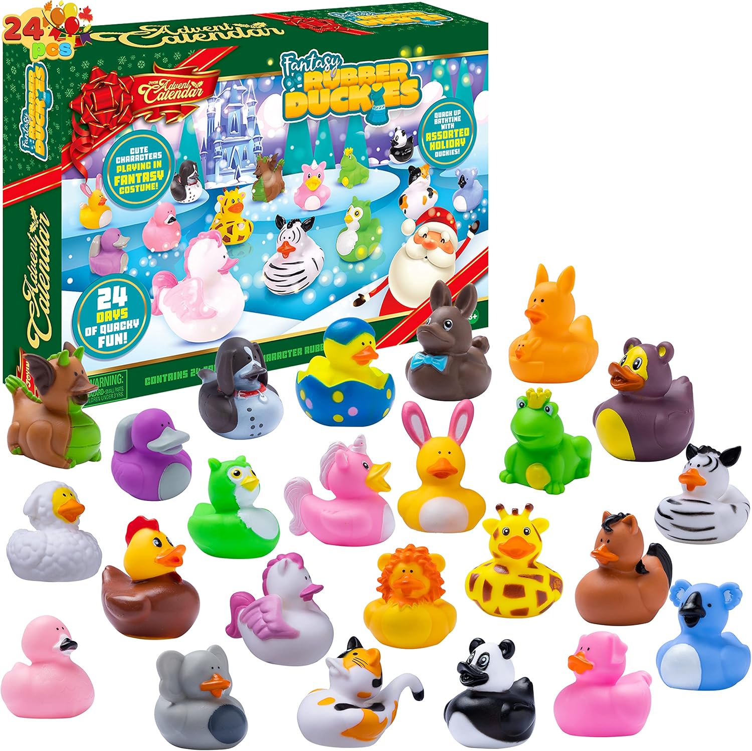 Advent Calendars - JOYIN 24 Days Christmas Advent Calendar 2023 with 24 Different Rubber Ducks for Kids, 24 Days Countdown Advent Calendar with Fun Toys for Boys, Girls and Toddlers Christmas Party Favor Xmas Gifts