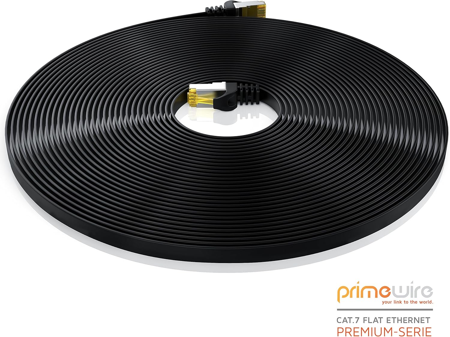 30 m CAT 7 Network Cable Flat, Ethernet Cable, Gigabit LAN 10 Gbit s, Patch Cable, Flat Ribbon Cable, Installation Cable - Image 4
