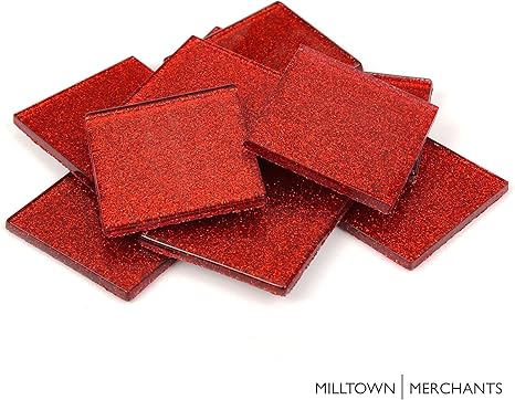Amazon Com Milltown Merchants Trade 1 8 Inch 48mm Red Glitter