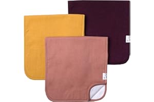 Copper Pearl Premium Baby Burp Cloths - 3-Pack Large Cotton Burp Cloths, Extra Soft Spit Up Rags with 3 Absorbent Layers, Perfect for Baby Boy and Baby Girl Gifts (21" x 10" Size, Jade Set)