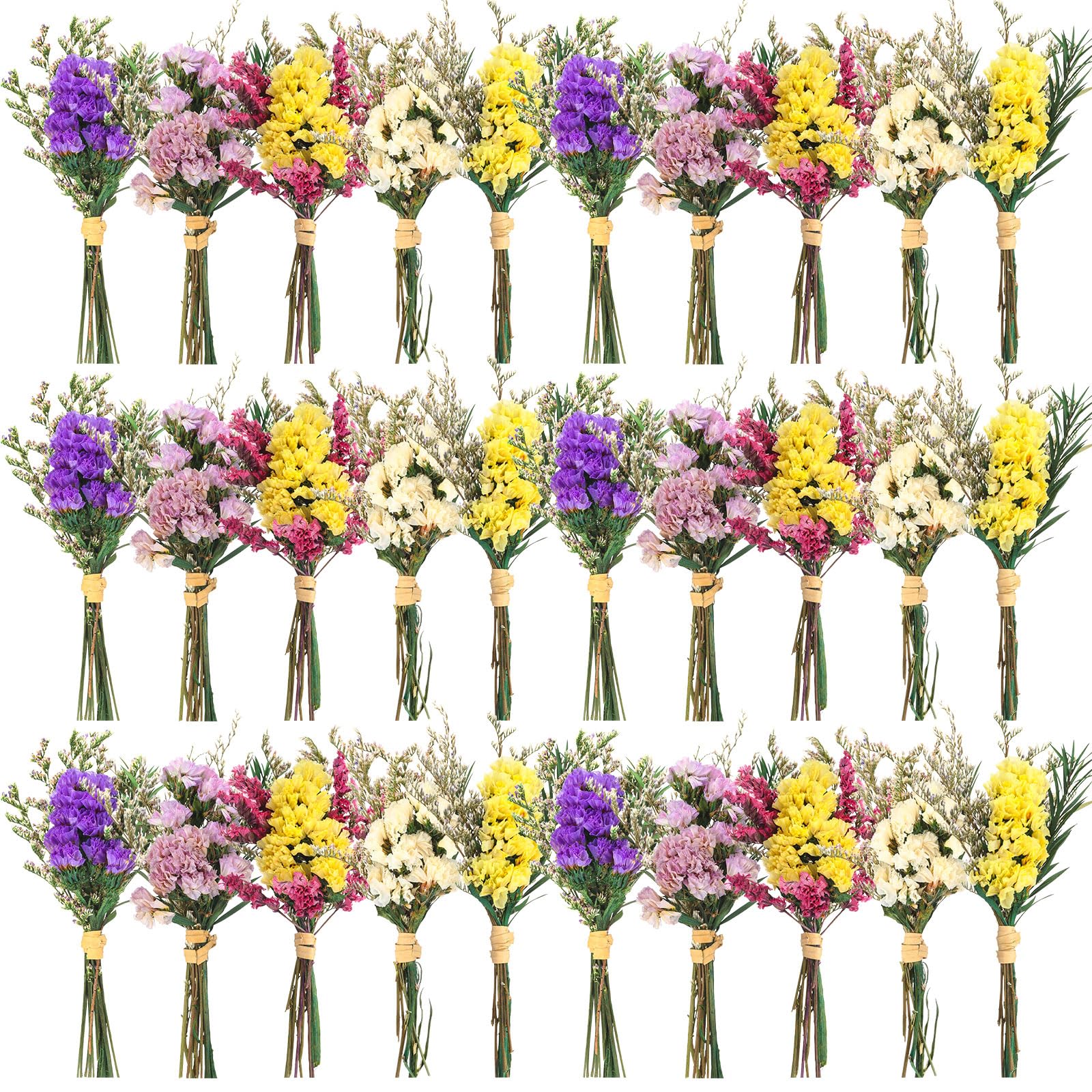 Photo 1 of Nuanchu 30 Pcs Mini Dried Floral Flower Forget Me Not Bouquets Dried Embossing Flowers with Stem for Vase, Wedding, DIY Scrapbook Card Party Decor (Forget Me No)