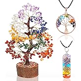 Seven Chakra Tree of Life - Crystal Tree for Positive Energy - 7 Chakra Tree - Gemstone Tree - Feng Shui Tree Decor - Healing Crystal - Money Tree - Stone Tree - Home Decor - Spiritual Gift - Gem Tree