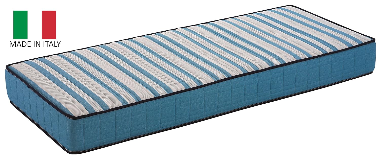 Materasso Singolo 80 x 190 Rigato Lana Ortopedico -Traspirante - Comfort Altezza 16 cm con Lato Invernale ed Estivo Prezzi offerta