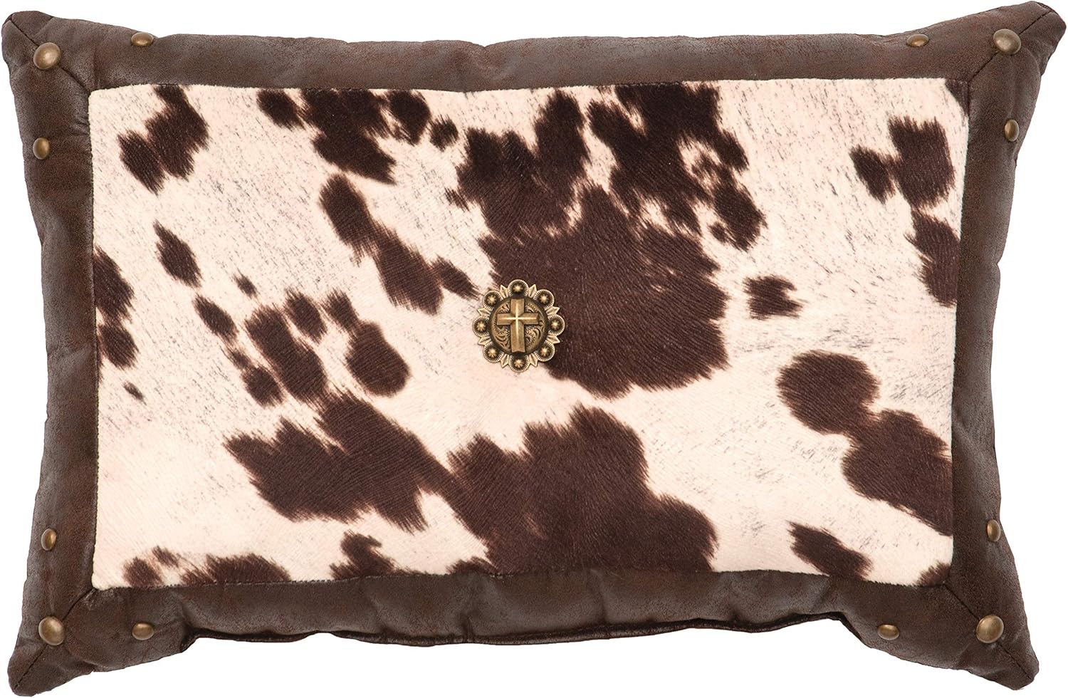 Amazon Com Wooded River Udder Brown Faux Hair On Hide Pillow