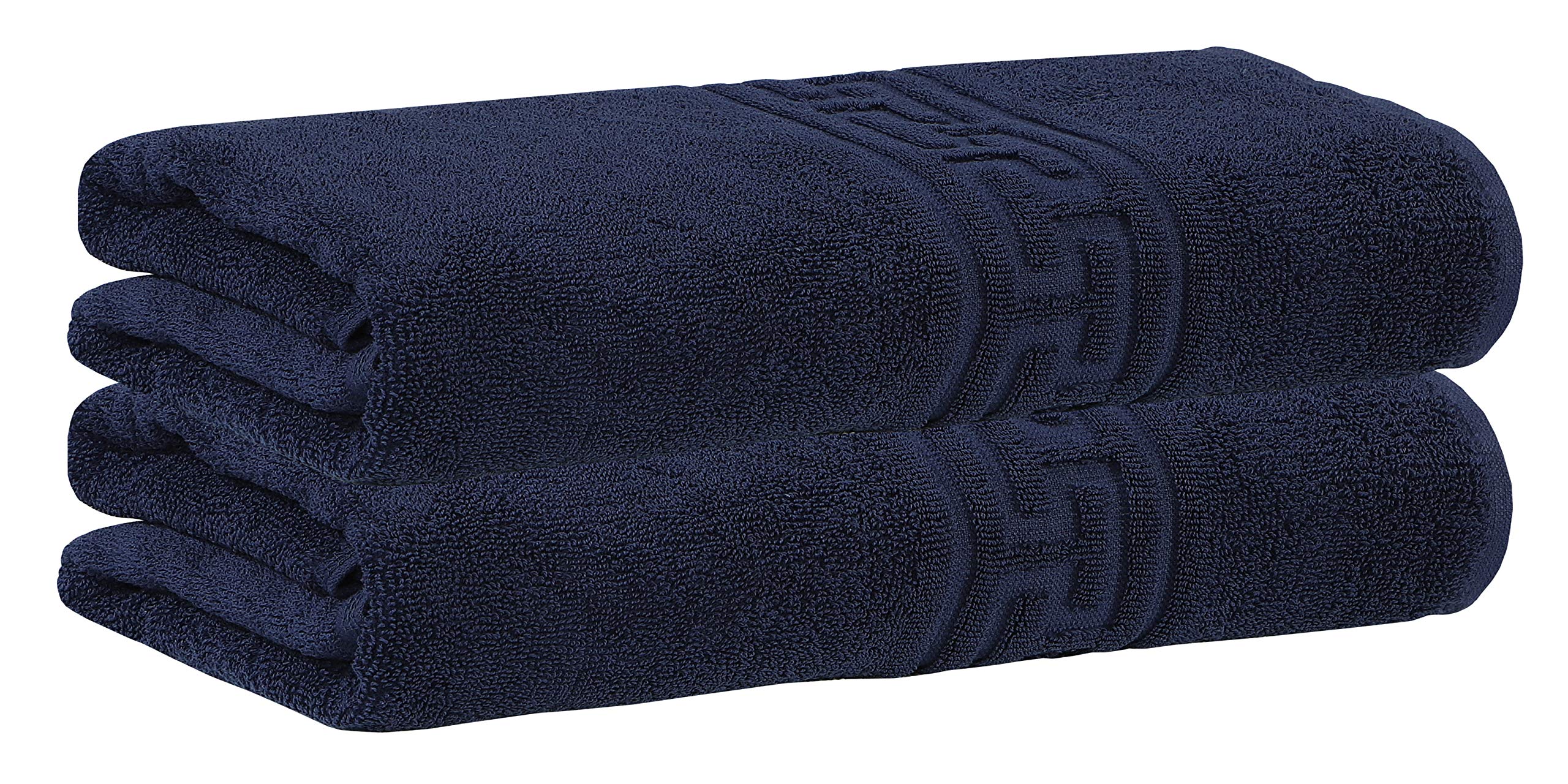 DTEX HOMES Divine Textiles 2 Large Bath Sheets Towel Sets Highly Absorbent, Quick Dry Bath Sheets 90 x 140 cm 100% Cotton 600 GSM Bath Towels Large Bath Sheet Navy