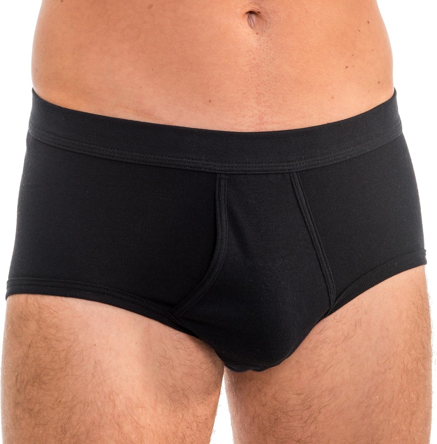 HERMKO 3240 Slip Homme avec Ouverture en 100 Coton Lavable à 60°C