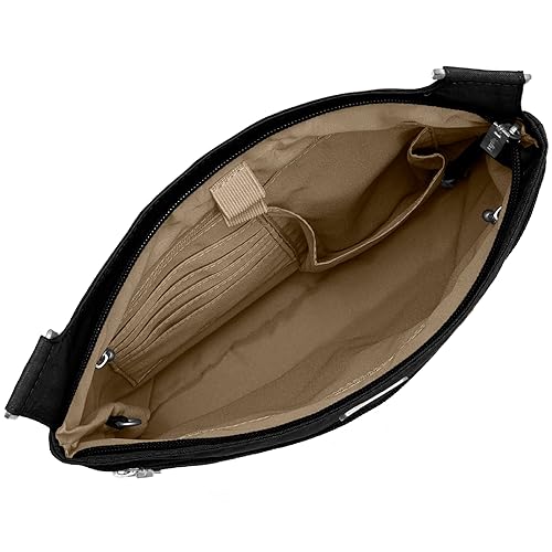 Baggallini Big Zipper Travel Crossbody Bag, Black, One Size in