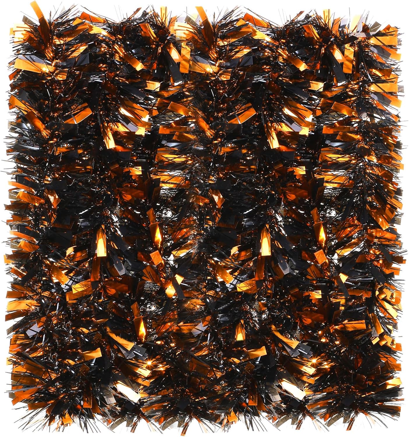 Wreaths, Garlands & Swags - WILLBOND Halloween Twist Garland Chunky Glittering Tinsel Garland Mixed Color Metallic Tinsel Decoration for Halloween Party Supplies (6 Pcs)