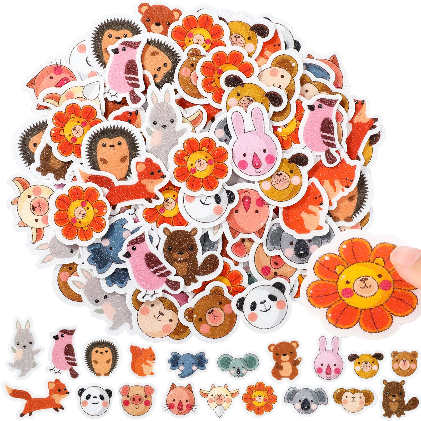 Photo 1 of 100 Pcs Anxiety Sensory Stickers Calm Textured Sensory Strips Toys Cute Animal Adhesive Stickers Stress Anxiety Relief Items for Adult Teen Desks Phones Laptops Classroom