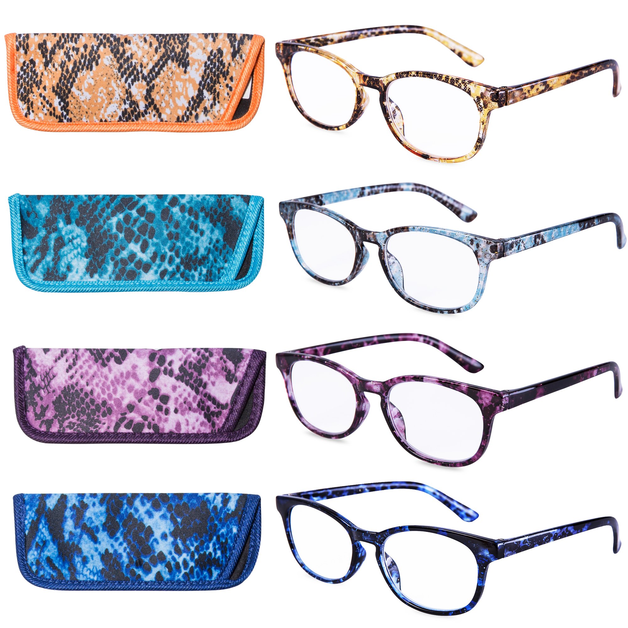 Photo 1 of EYEGUARD Reading Glasses 4 Pack Quality Fashion Colorful Readers for Women +4.50