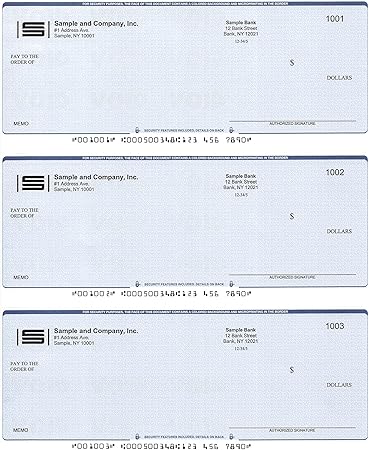 Computer Checks 300 Printed Computer Laser Checks Business Standard Checks Compatible For Quickbooks