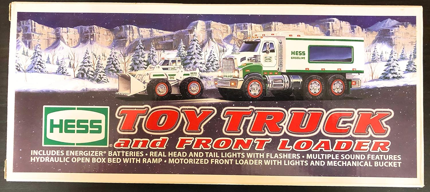 hess toy truck and front loader