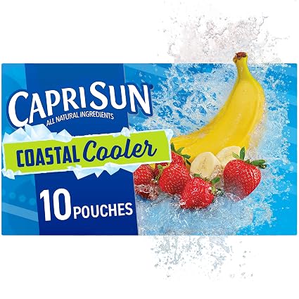 Capri-Sun 25% less sugar coastal cooler Juice pouches-10 pk (087684000960)