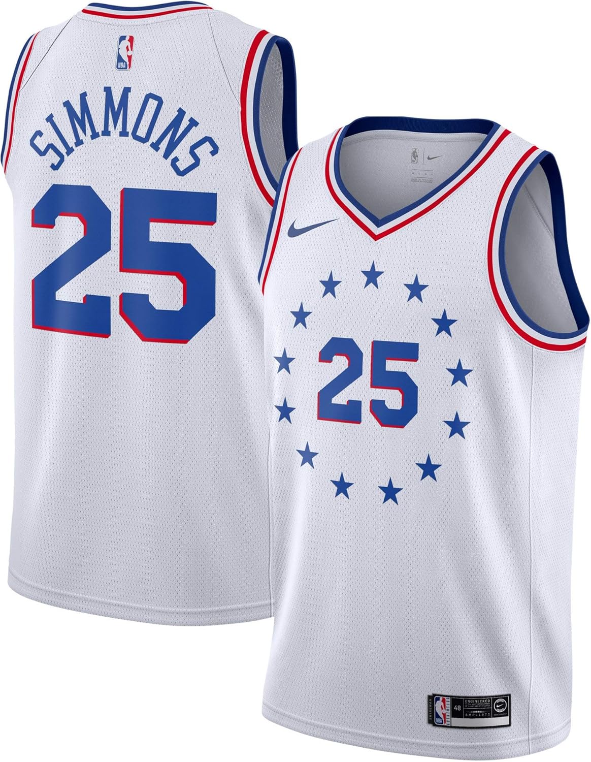 white joel embiid jersey