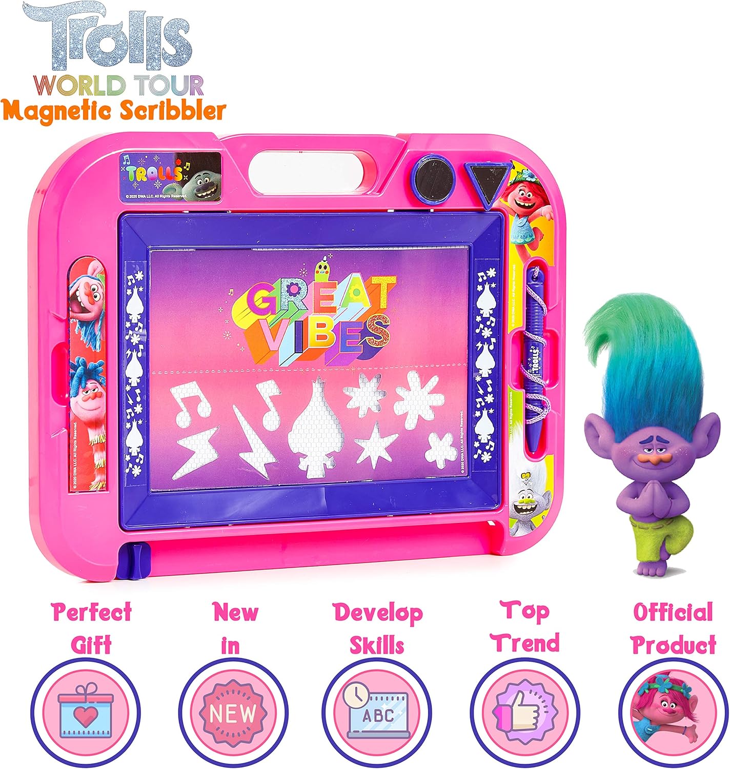 Jouet Interieur Ou Exterieur Jeux Educatif Enfants Idee Cadeau Poppy Anniversaire Fille Garcon 3 Ans Trolls Ardoise Magique Tableau Magnetique Enfant Avec Accessoires Pour Dessin Et Ecriture Ardoises De Gribouillage Et Griffonage