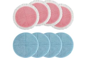 Electric Mop Pads - 7.28inch Electric Mops Heads for Floor Cleaning Round Spin Replacement Mop Pad (8Pack)