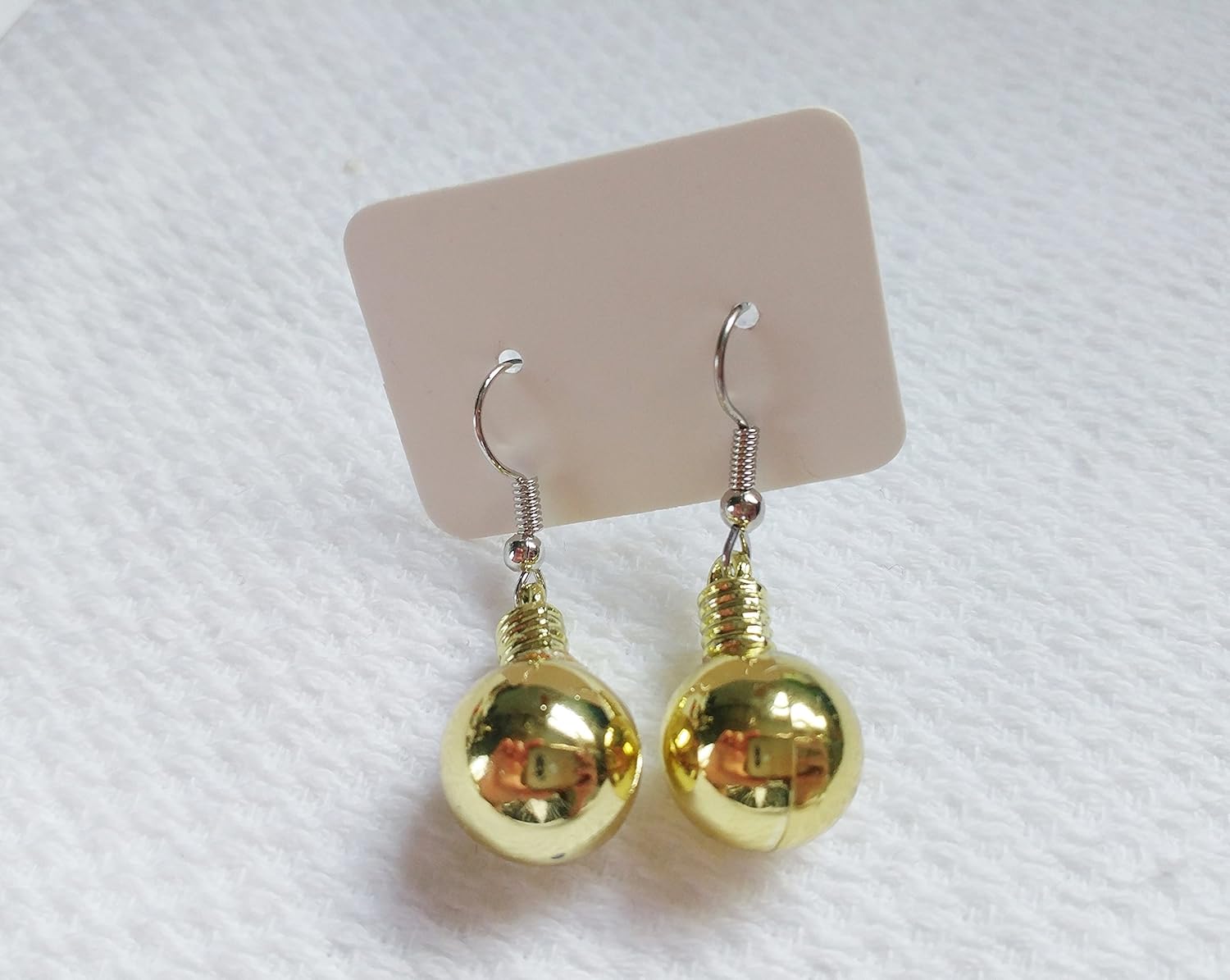 Gold Christmas Ornament Drop Earrings Handmade