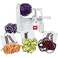 World Cuisine Tri-Blade Spiral Vegetable Slicer L 11 7/8" X W 5 3/8" X H 8 1/8