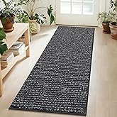 BEQHAUSE Hallway Runner Rugs 2x6, Hallway Rug Non-Slip Washable(Rolled-Up NO Creases), Runner Rug Absorbent Stain Resistant Hall Rug Carpet Runner, Entryway Rugs Floor Mat Laundry Room Rugs, Charcoal