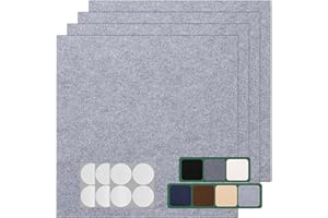 VallisCo 30 Pack Carpet Tile - 12” X 12” Self Adhesive Carpet Floor Tiles Anti-Slip Squares Peel and Stick Floor Tile DIY Installation for Bedroom (Light Gray)