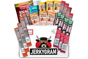 MANSNACKS Jerky Gift Basket for Men - 40pc Jerky Variety Pack of Beef, Turkey, Chicken & Cheese Snack Sticks - High Protein Healthy Snack - Unique Gift for Men