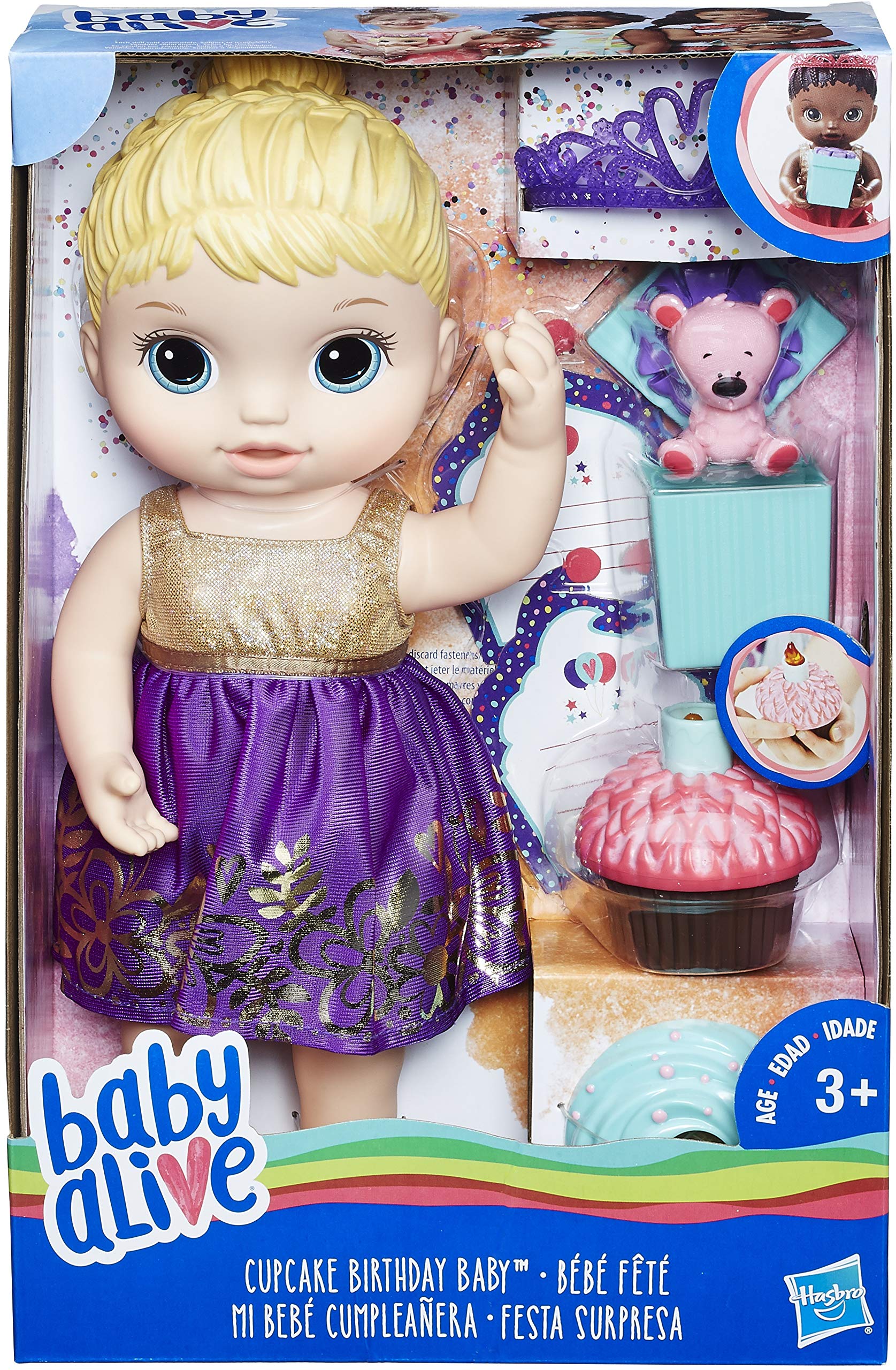 Baby Alive Cupcake Birthday Blonde Baby Girl Doll