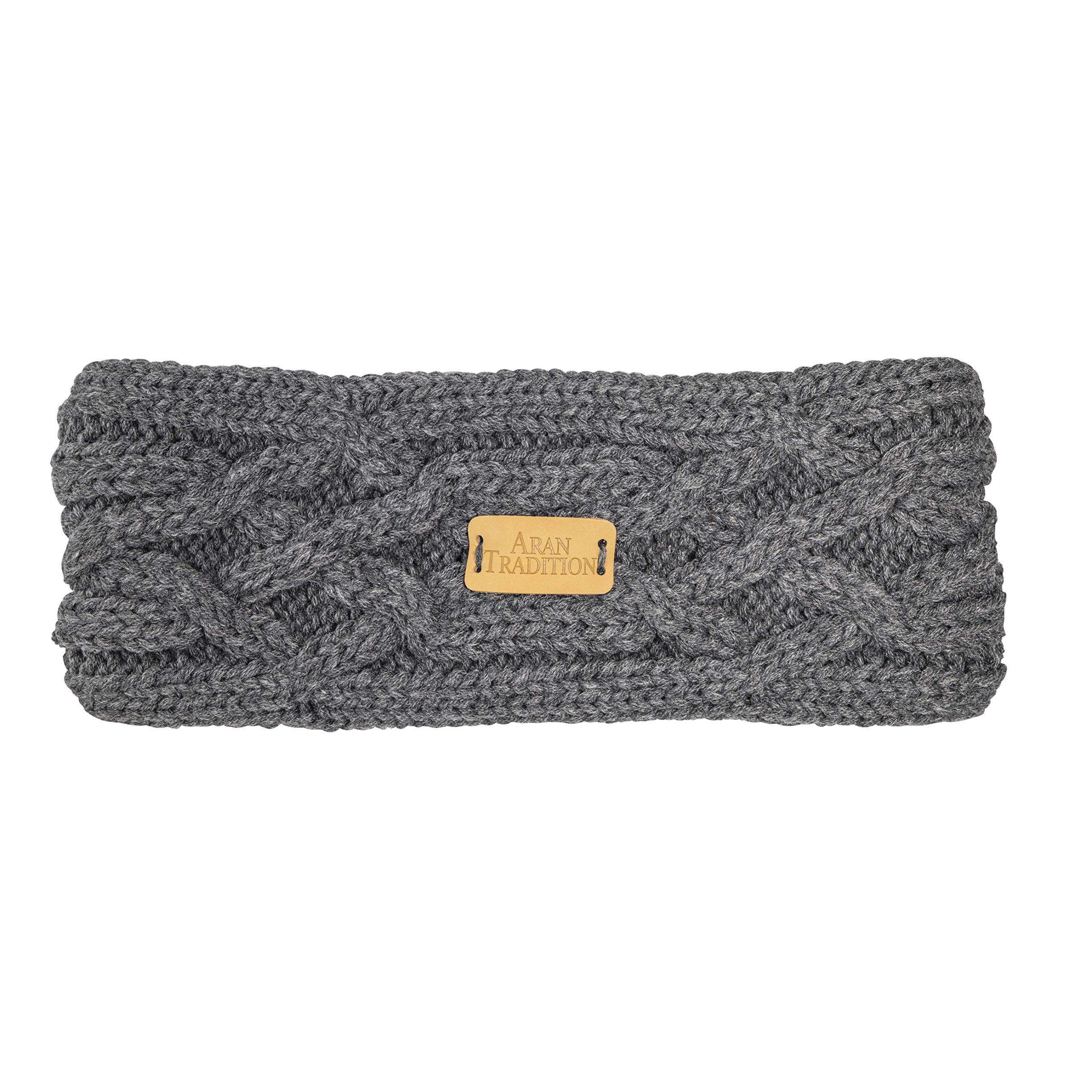 Aran Traditions Cable Knitted Style Headband (Steel)