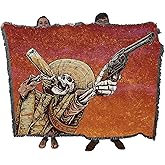Pure Country Weavers Shot for Shot Skeleton Blanket by David Lozeau - Gift Fantasy Tapestry Throw Woven from Cotton - Made in The USA (72x54)