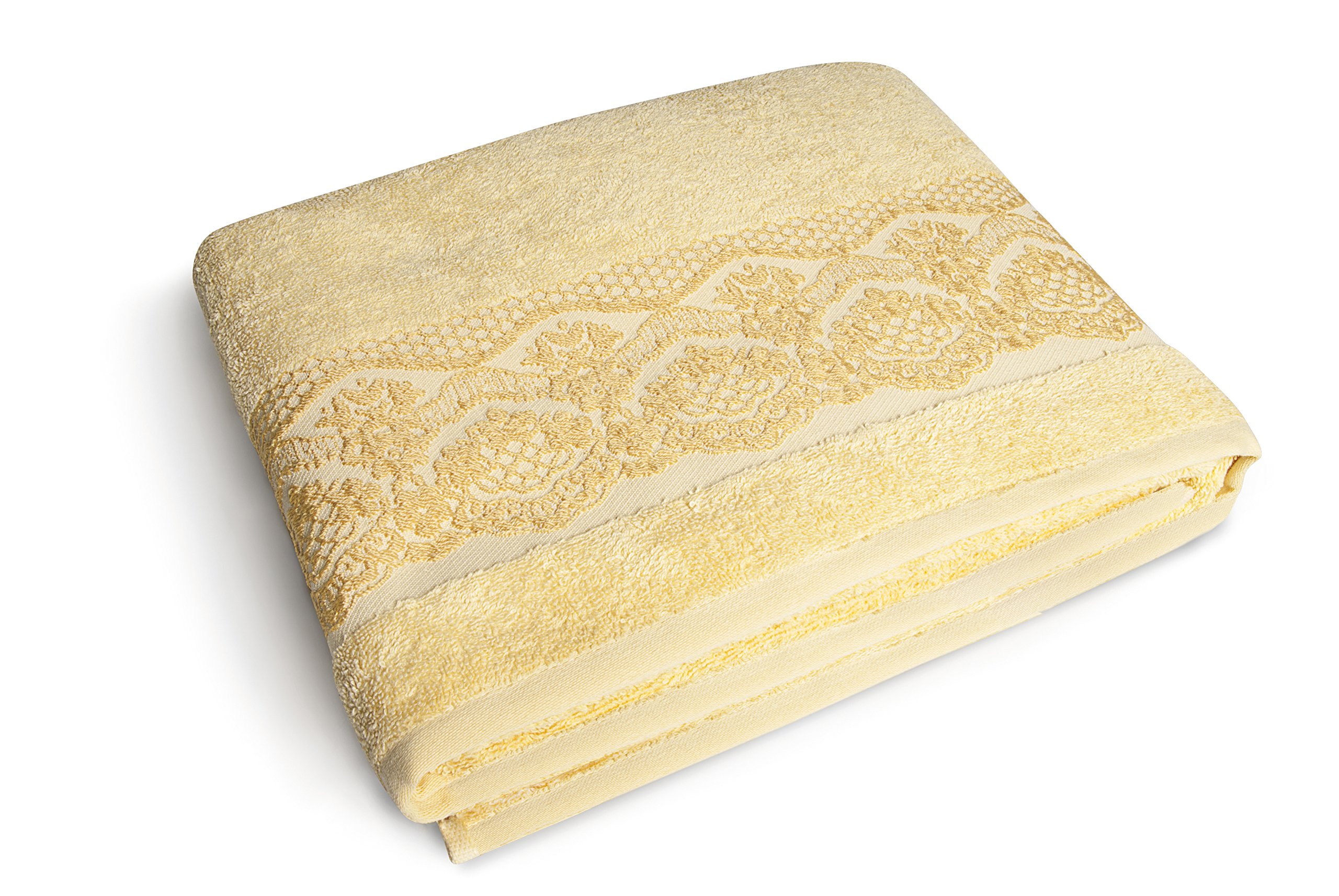 Excelsa Country Spa Shower Towel, Cotton, 39 x 34 x 4 cm 39x34x4 cm Hay