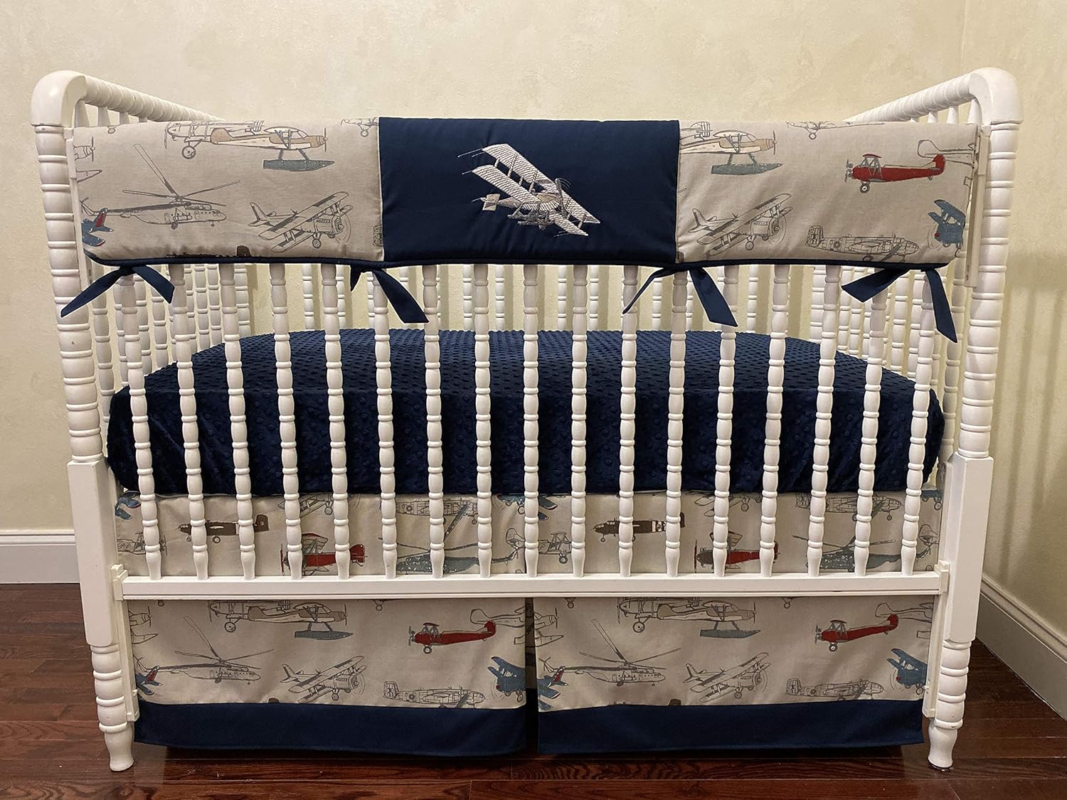 airplane crib bedding