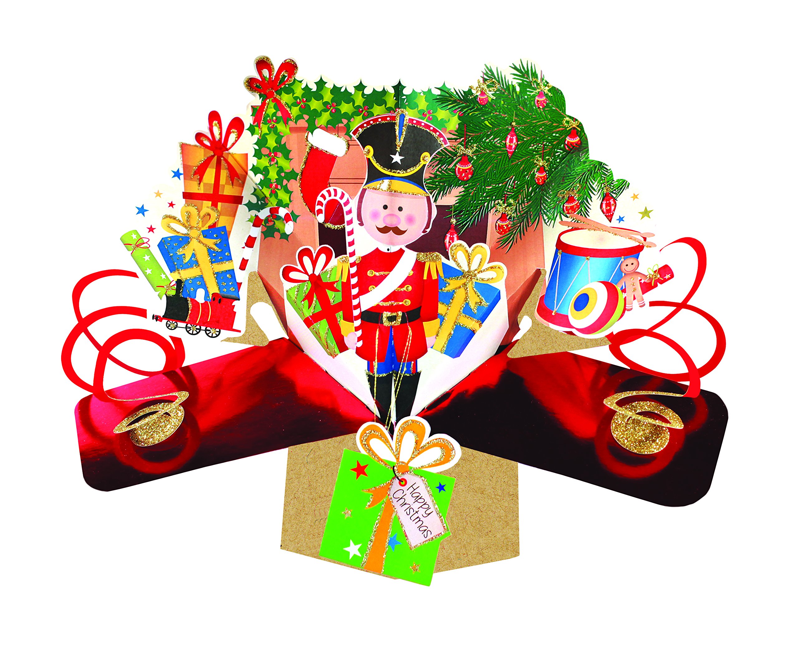 Xmas Nutcracker Pop Up Christmas Greeting Card Second Nature 3D Cards Pop Ups