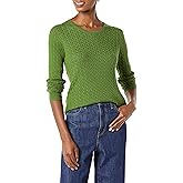Amazon Essentials Women's Lightweight Long-Sleeve Cable Crewneck Sweater (Available in Plus Size)