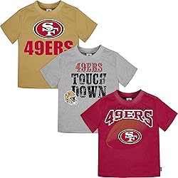 Gerber Unisex Baby NFL 3 Pack Short Sleeve Fan Tee