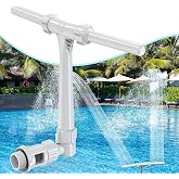Adjustable Dual Spray Pool Fountain for Above Ground &amp; Inground Pools | Waterfall Pool Sprinkler Fountain, 360&deg; Adjustable Direction And Height, Pool Cooling, Cross And Parallel Spray Modes