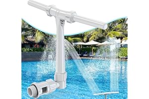POOLHACKER [Patent Pending] 2025 Upgrade Pool Fountain - Dual Spray Water Fountains for Above Ground/Inground Pools, 2-in-1 Adjustable Waterfall Pool Sprinkler Fountain