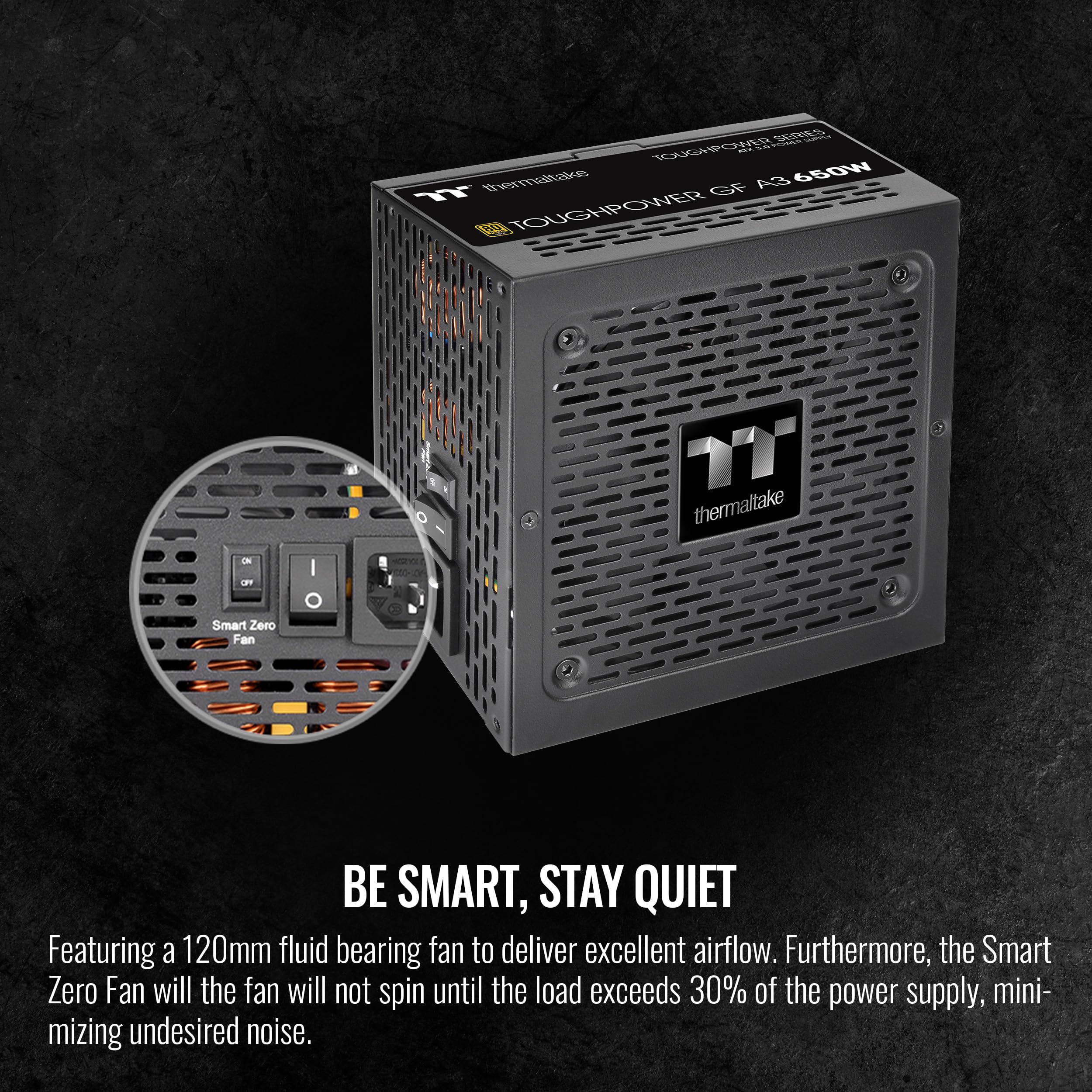 Thermaltake Toughpower GF A3 650W 80+ Gold Full Modular SLI/Crossfile Ready ATX 3.0 Standard Power Supply; PCIe Gen.5 300W 12VHPWR Connector Included; PS-TPD-0650FNFAGU-L; 10 Year Warranty