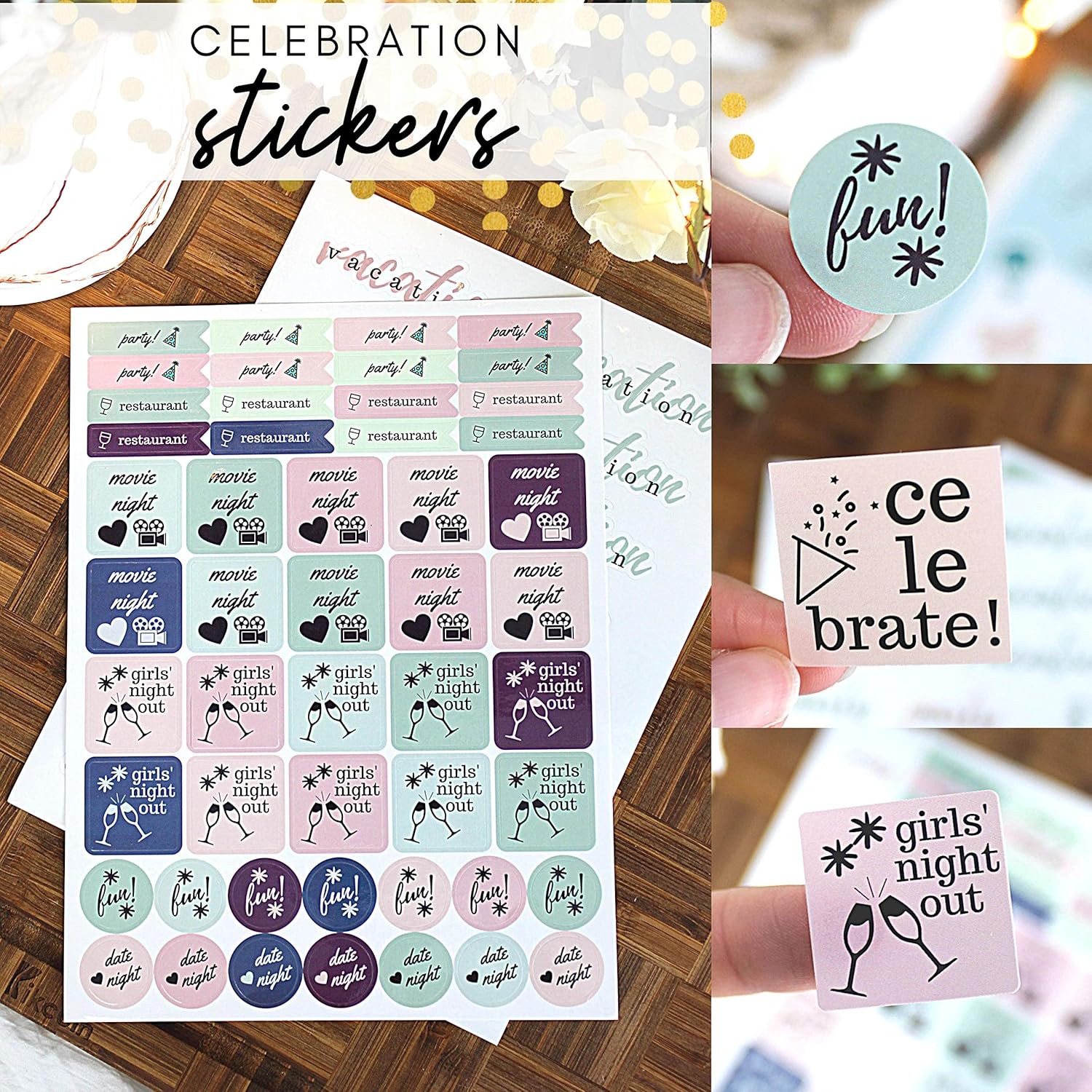 Planner Stickers - Set of Over 1,000 Planner Stickers - 20 Sheets of Colorful Stickers - Busy Bee Planners: Office Products