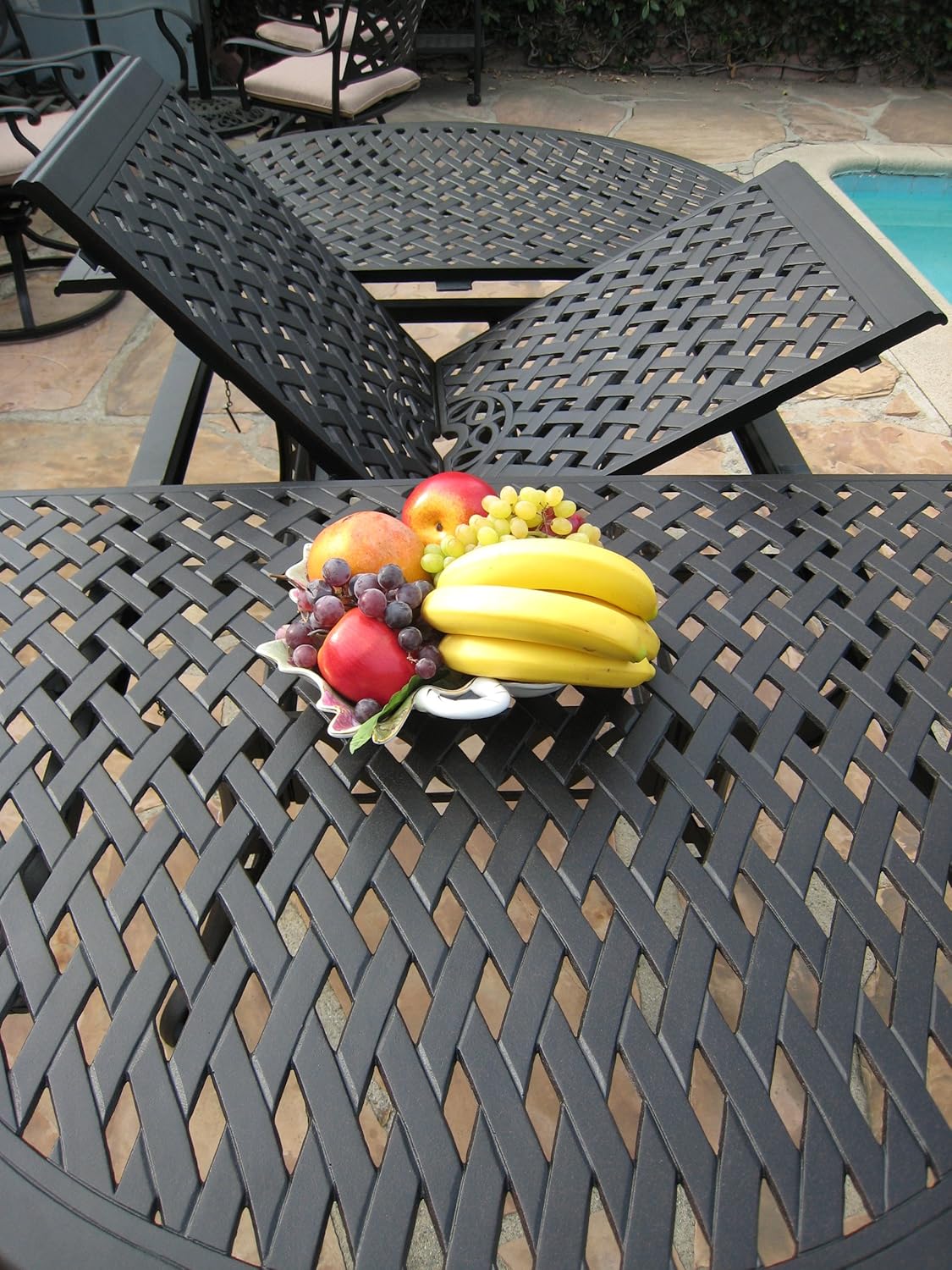 extendable outdoor dining table on Amazon Com Cast Aluminum Outdoor Patio Furniture 9 Piece Expandable Dining Set Ds 09klss260180t Garden Outdoor