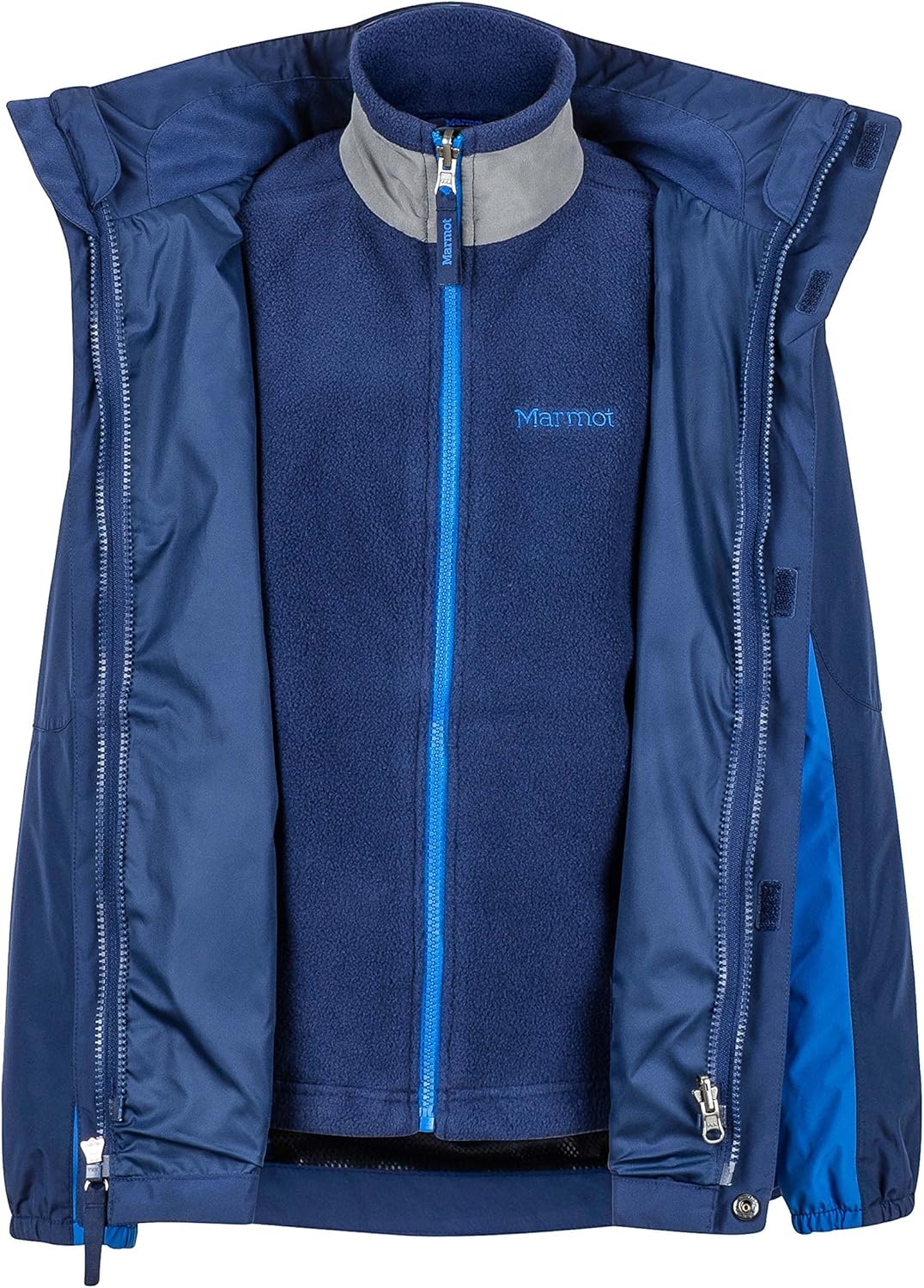 Marmot Boys' Northshore Waterproof Hooded Rain Jacket with Removable Fleece Liner: Clothing