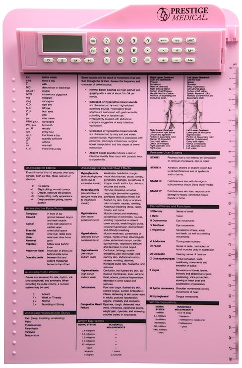 Buy Prestige Medical 3309 Nurse Assist Clipboard Pink By Prestige Medical Online At Low Prices In India Amazon In