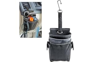 High Road DriverPockets Car Pouch - Air Vent Pocket and Vent Cell Phone Holder for Car - Front Seat Organizer with 3 Pockets, Hanging Hooks and Charging Port