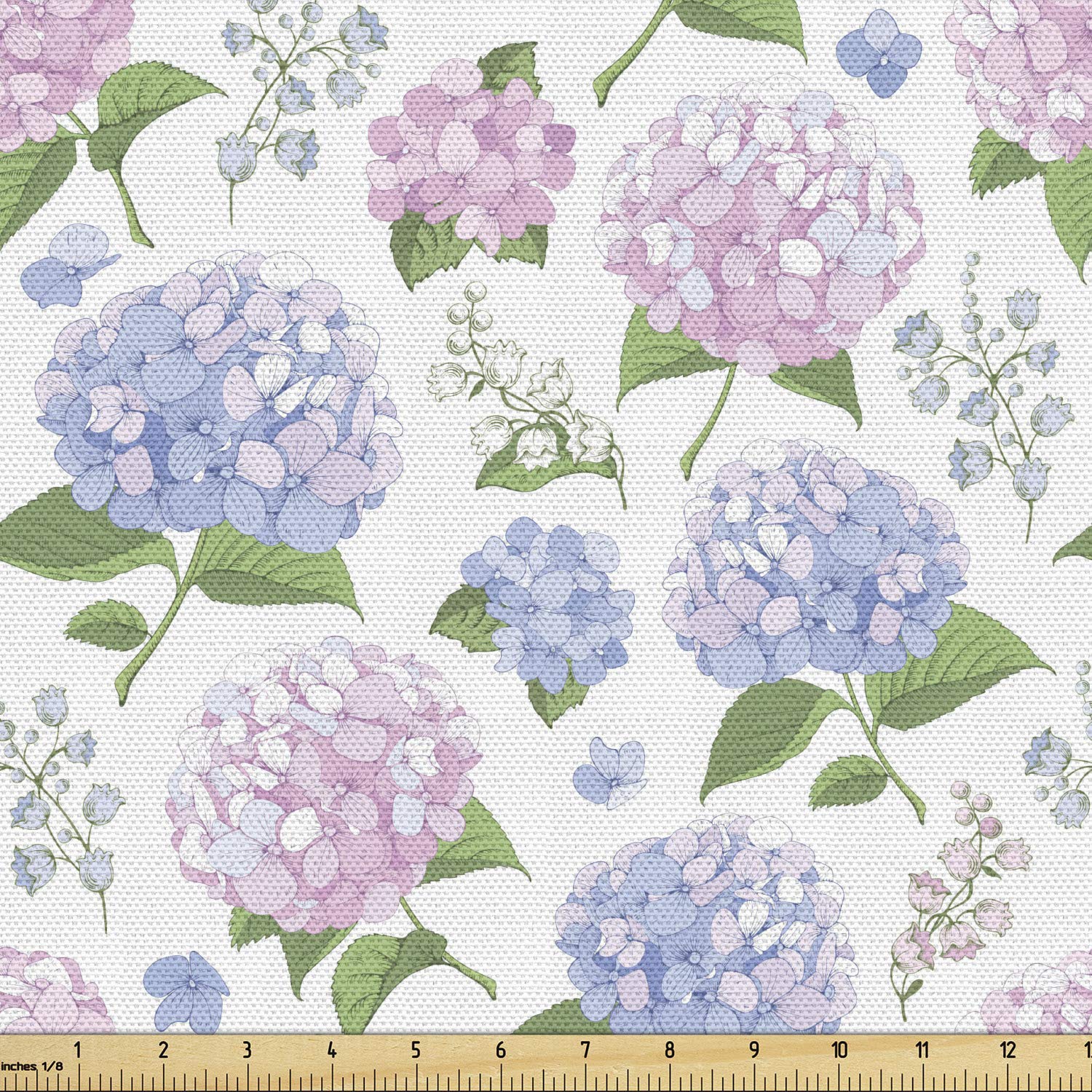 Ambesonne Violet Fabric by The Yard, Flower Spring