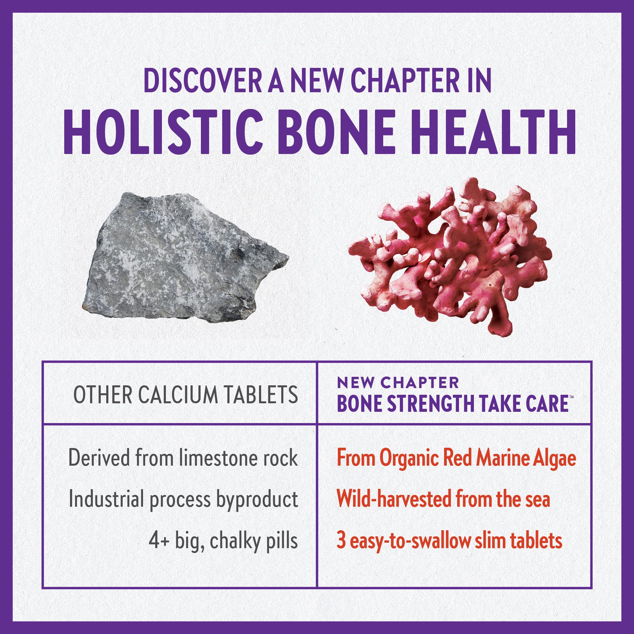 New Chapter Calcium Supplement Bone Strength Organic Red Marine Algae