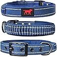 Tuff Pupper Heavy Duty Dog Collar with Handle | Ballistic Nylon Heavy Duty Collar | Padded Reflective Dog Collar with Adjustable Stainless Steel Hardware | Convenient Sizing for All Breeds