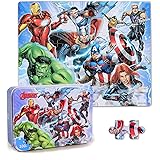 LELEMON 100 Pieces Disney Superhero Puzzles for Kids Ages 5-13 Year olds Educational Jigsaw Puzzle Kids Portable Box Pack Toy